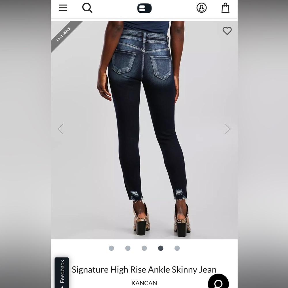 Kancan signature high rise ankle skinny size 27